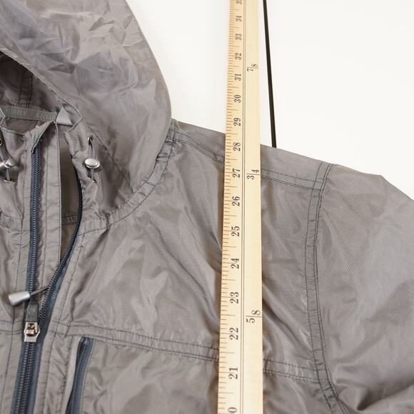 Club Ride Full Zip Reflective Detail Lightweight Windbreaker Gray Jacket Mens S - Picture 5 of 9